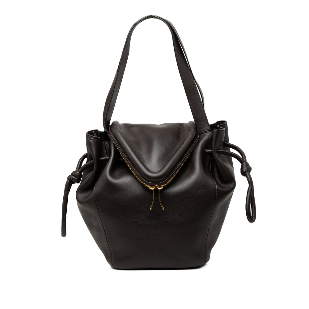 Pre-Loved Bottega Veneta Large Leather Beak Tote